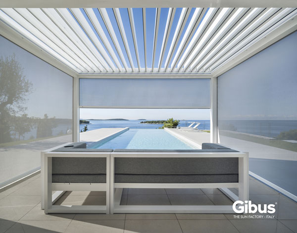 Pergola freistehend mit Lamellendach Pergola freistehend mit Lamellendach, Gibus