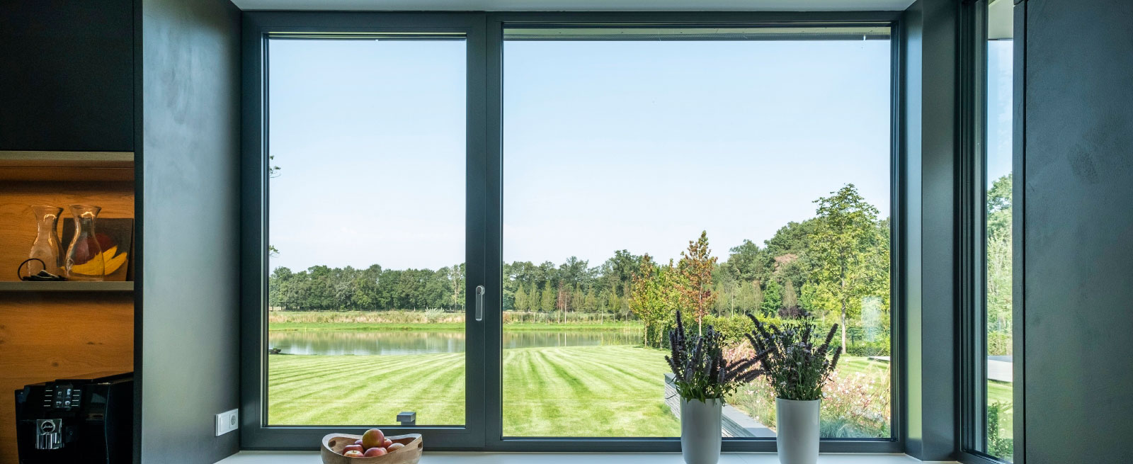 Bild zeigt Blick aus Küchenfenster